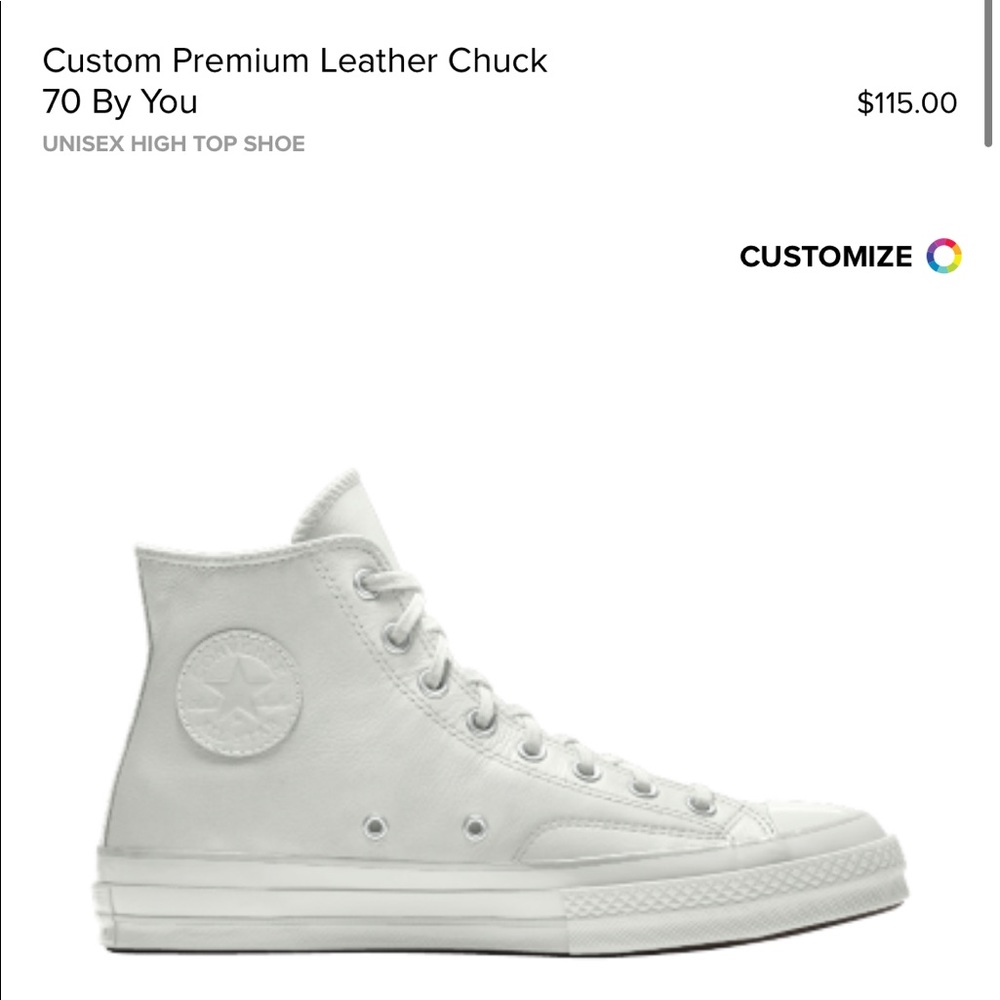 White leather converse chuck 70s
